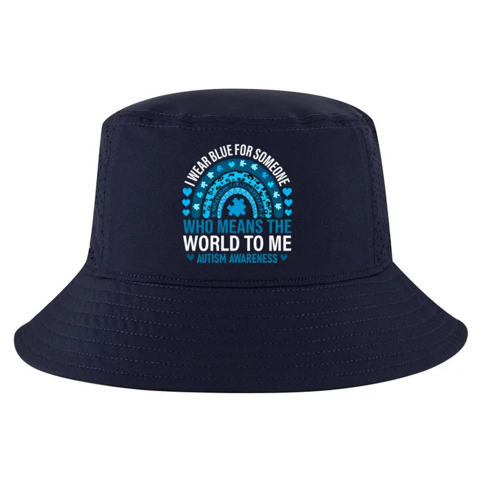 Rainbow I Wear Blue Utism Awareness Month Meaningful Gift Cool Comfort Performance Bucket Hat