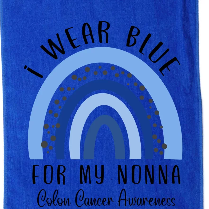 Rainbow I Wear Blue For My Nonna Colon Cancer Awareness Gift Platinum Collection Golf Towel