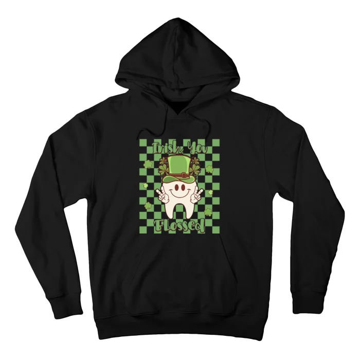 Retro Irish You Flossed Teeth St Patricks Day Dental Lucky Hoodie