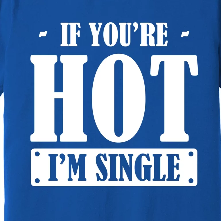 Relationship If You Are Hot I'm Single Girlfriend Dating Funny Gift Premium T-Shirt