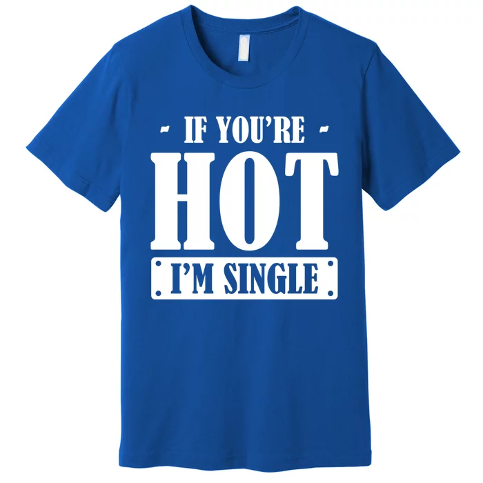 Relationship If You Are Hot I'm Single Girlfriend Dating Funny Gift Premium T-Shirt