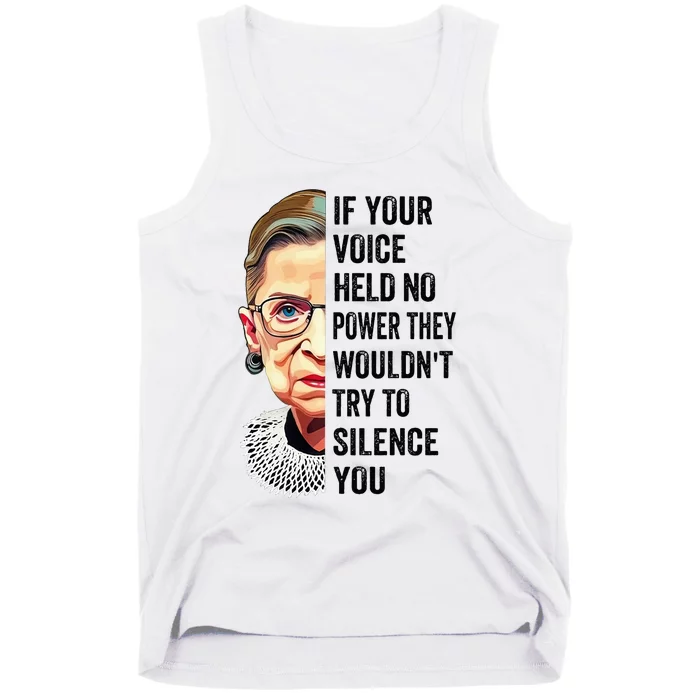 Rbg If Your Voice Held No Power They WouldnT Try To Silence Premium Tank Top