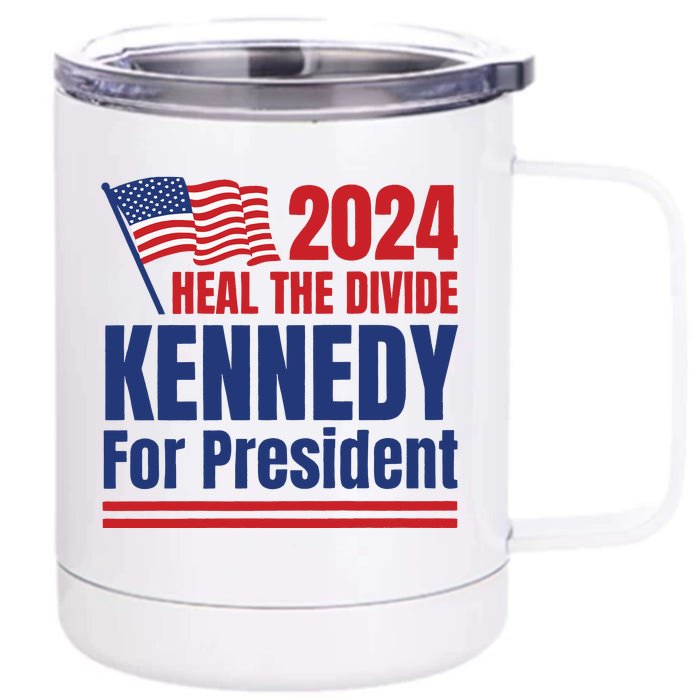 RFK Jr. 2024 Heal The Divide Robert F. Kennedy Jr. For President Front & Back 12oz Stainless Steel Tumbler Cup