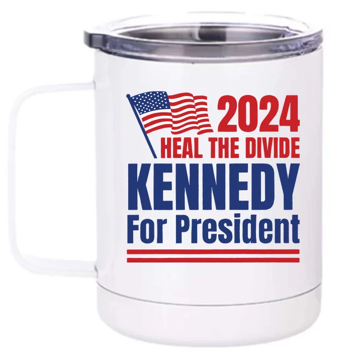 RFK Jr. 2024 Heal The Divide Robert F. Kennedy Jr. For President Front & Back 12oz Stainless Steel Tumbler Cup