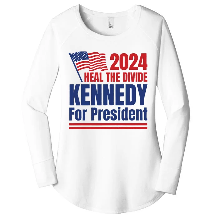 RFK Jr. 2024 Heal The Divide Robert F. Kennedy Jr. For President Women's Perfect Tri Tunic Long Sleeve Shirt