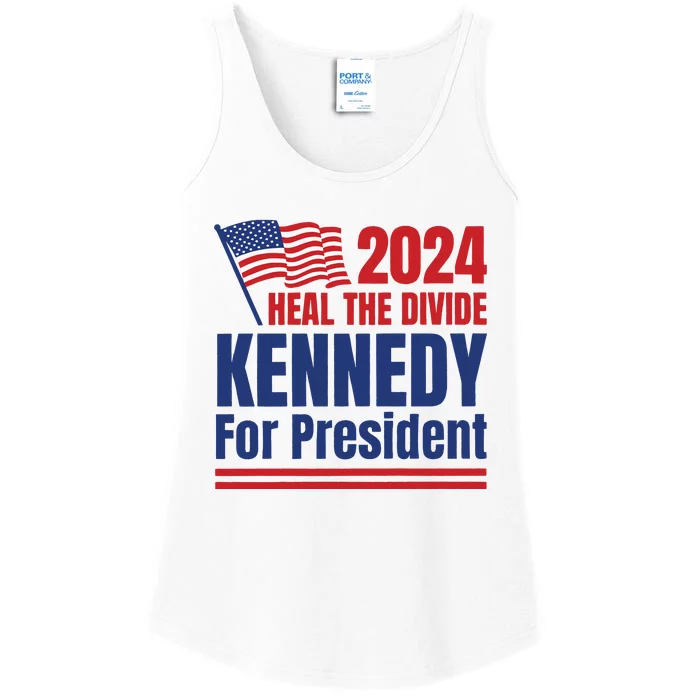 RFK Jr. 2024 Heal The Divide Robert F. Kennedy Jr. For President Ladies Essential Tank