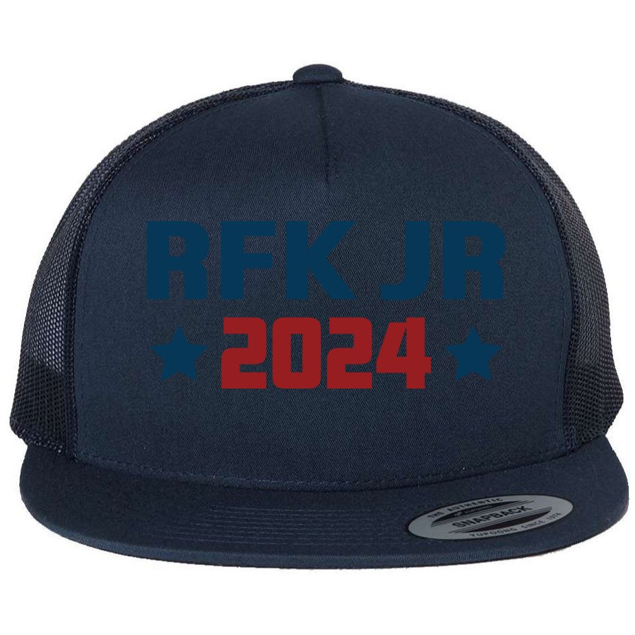 RFK Jr 2024 Vote Election Flat Bill Trucker Hat TeeShirtPalace