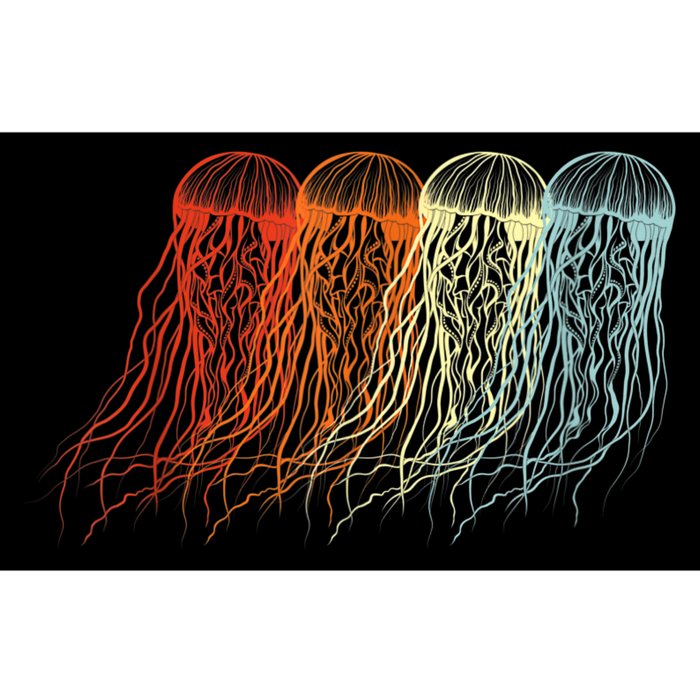 Retro Jellyfish 70s Ocean Sea Beach Animals Jelly Bumper Sticker