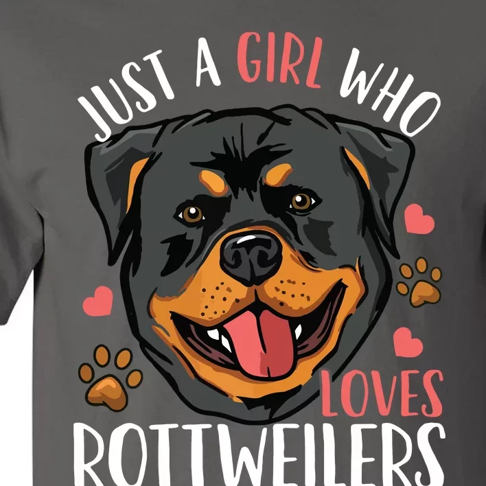 Rottweiler Just A Girl Who Loves Rottweilers Gift Tall T-Shirt