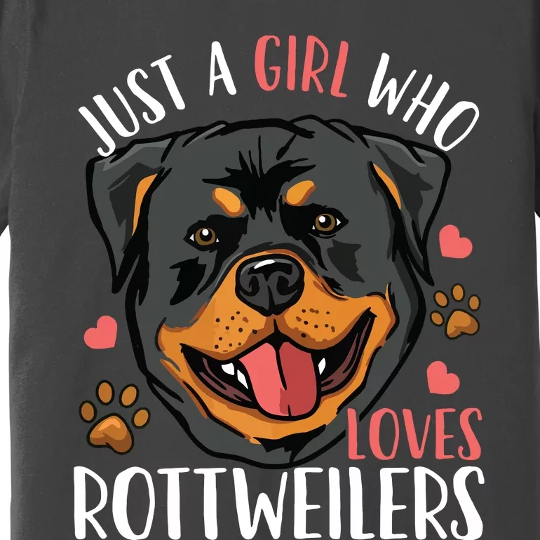 Rottweiler Just A Girl Who Loves Rottweilers Gift Premium T-Shirt