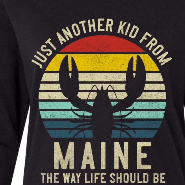 Retro Just A From Maine The Way Life Should Be! Womens Cotton Relaxed Long Sleeve T-Shirt