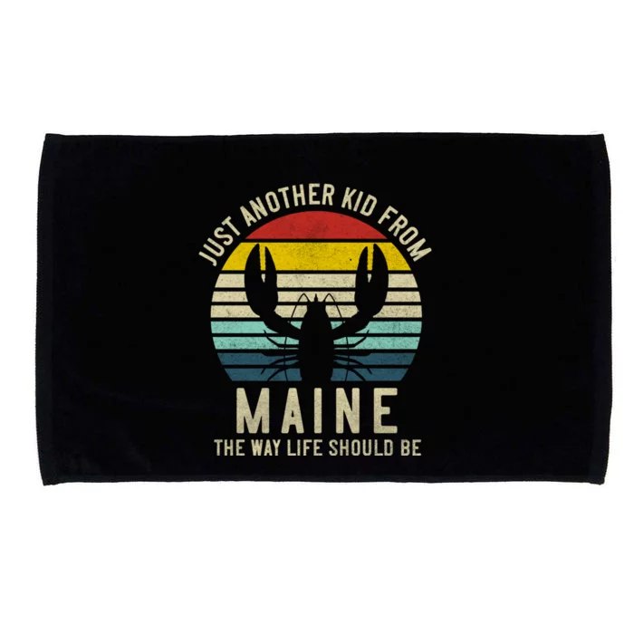 Retro Just A From Maine The Way Life Should Be! Microfiber Hand Towel