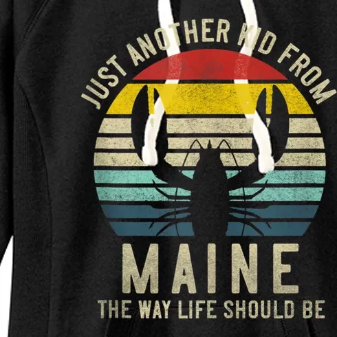 Retro Just A From Maine The Way Life Should Be! Women's Fleece Hoodie