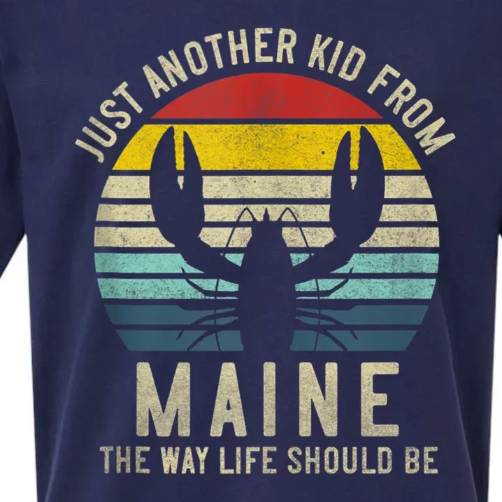 Retro Just A From Maine The Way Life Should Be! Sueded Cloud Jersey T-Shirt