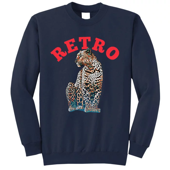 Retro Jaguar Animal Oversized Tall Sweatshirt