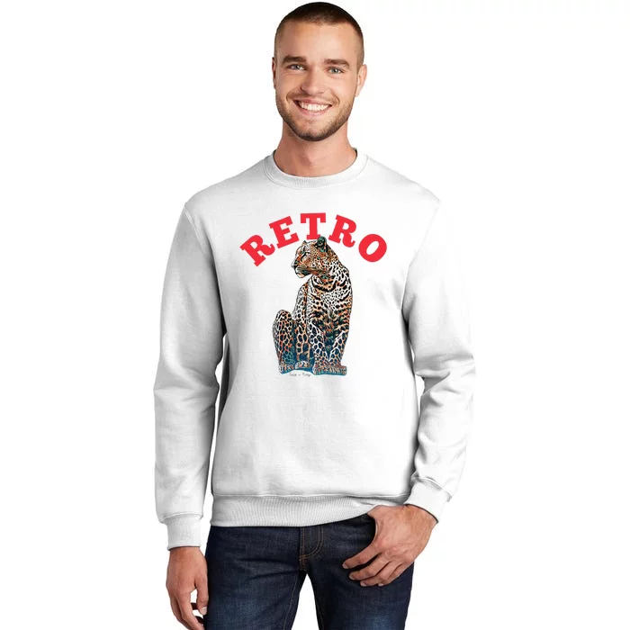 Retro Jaguar Animal Oversized Sweatshirt