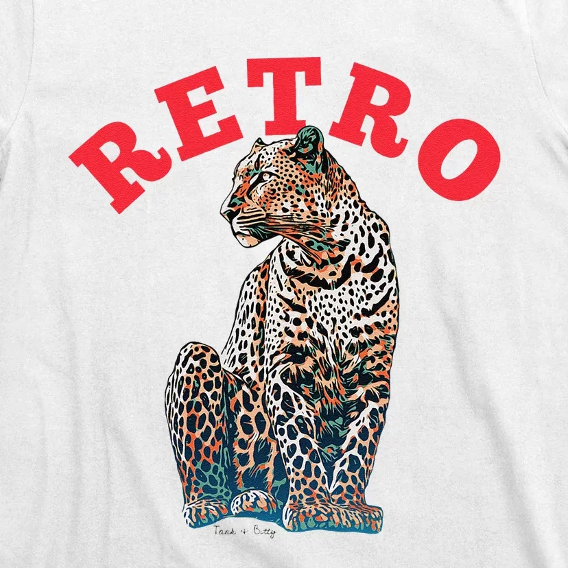 Retro Jaguar Animal Oversized T-Shirt