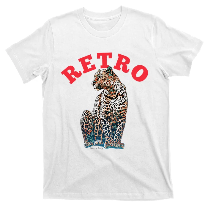 Retro Jaguar Animal Oversized T-Shirt