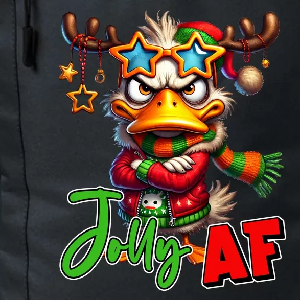 Reindeer Jolly Af Funny Sarcastic Grumpy Duck Christmas Daily Commute Backpack