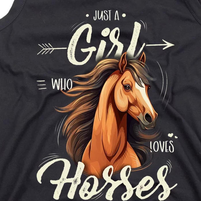 Riding Just A Girl Who Loves Horses Tank Top