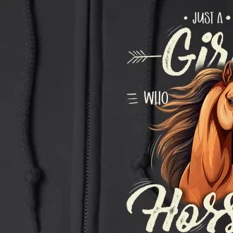 Riding Just A Girl Who Loves Horses Full Zip Hoodie