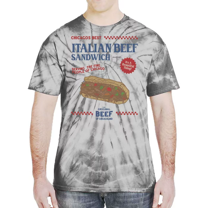 Retro Jeremy Allen White Italian Beef Sandwich Tie-Dye T-Shirt