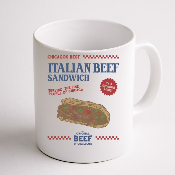 Retro Jeremy Allen White Italian Beef Sandwich Front & Back Coffee Mug