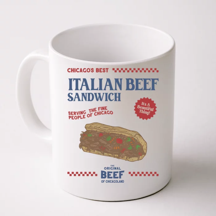 Retro Jeremy Allen White Italian Beef Sandwich Front & Back Coffee Mug