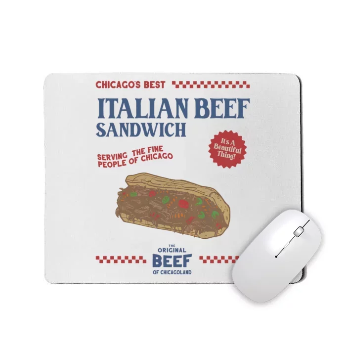 Retro Jeremy Allen White Italian Beef Sandwich Mousepad