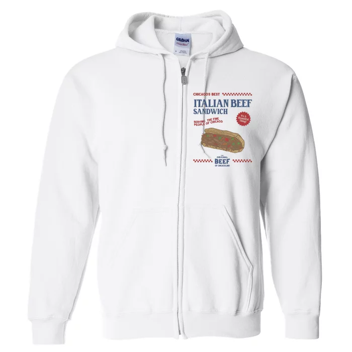 Retro Jeremy Allen White Italian Beef Sandwich Full Zip Hoodie