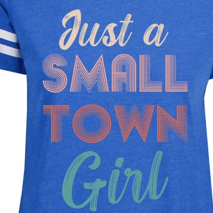 Retro Just A Small Town Girl Journey Enza Ladies Jersey Football T-Shirt