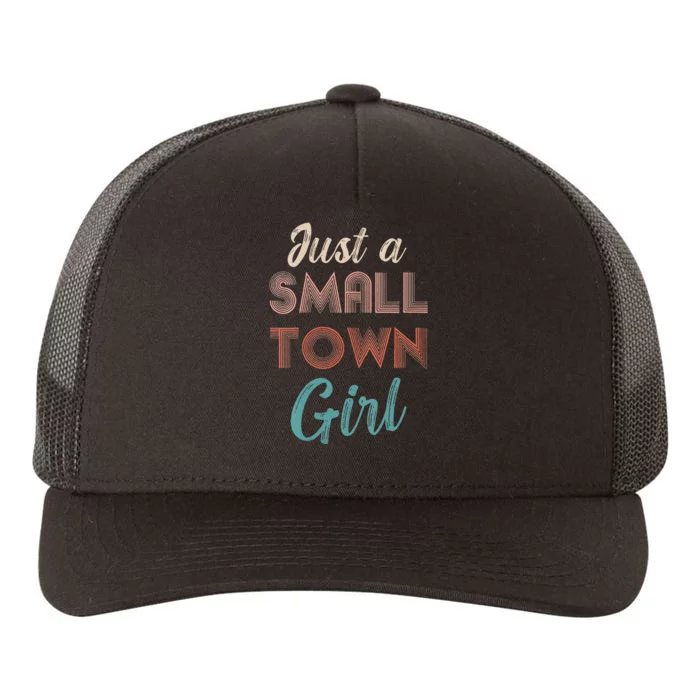 Retro Just A Small Town Girl Journey Yupoong Adult 5-Panel Trucker Hat