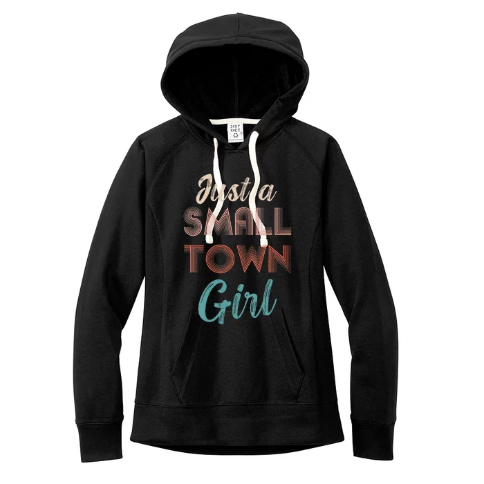 Retro Just A Small Town Girl Journey Women's Fleece Hoodie