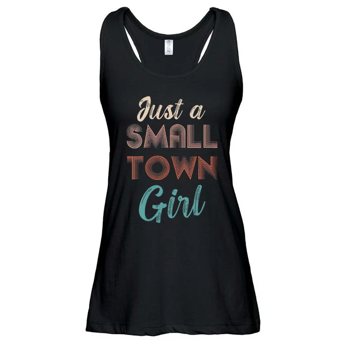 Retro Just A Small Town Girl Journey Ladies Essential Flowy Tank