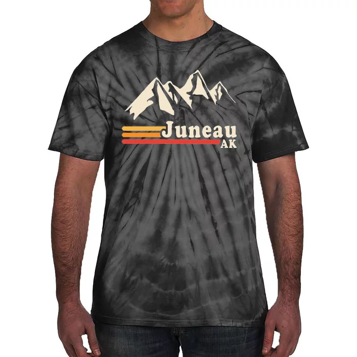 Retro Juneau Alaska Ak Mountain Tie-Dye T-Shirt