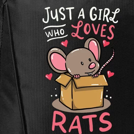 Rat Just A Girl Who Loves Rats Funny Cute Pet Gift City Backpack