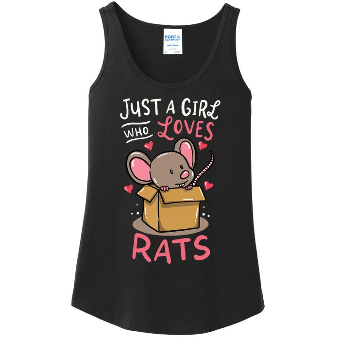 Rat Just A Girl Who Loves Rats Funny Cute Pet Gift Ladies Essential Tank