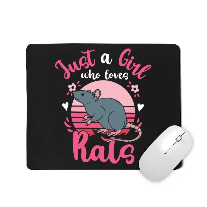 Rat Just A Girl Who Loves Rats Mousepad