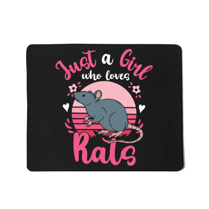 Rat Just A Girl Who Loves Rats Mousepad