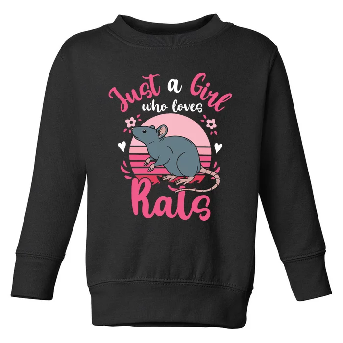 Rat Just A Girl Who Loves Rats Toddler Sweatshirt