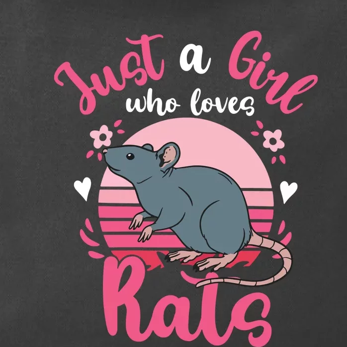 Rat Just A Girl Who Loves Rats Zip Tote Bag