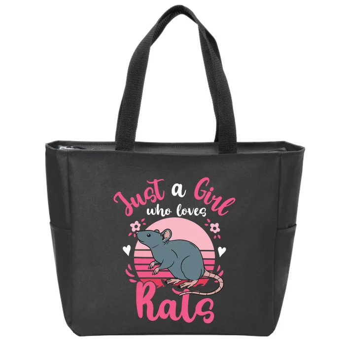 Rat Just A Girl Who Loves Rats Zip Tote Bag