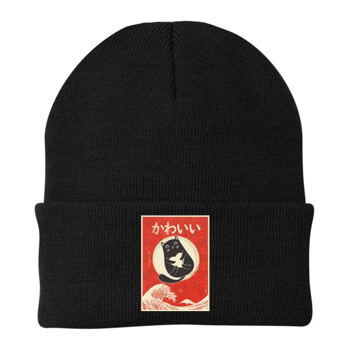 Retro Japanese Anime Cat Kawaii Japanese Word Knit Cap Winter Beanie