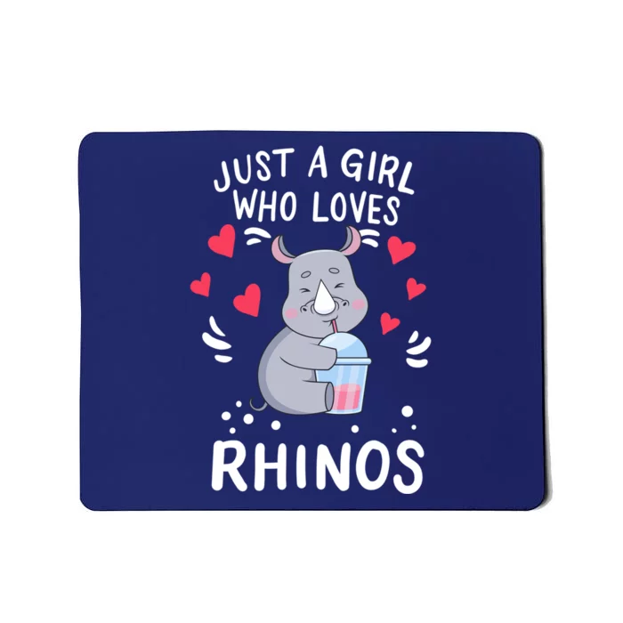 Rhino Just A Girl Who Loves Rhinos Gift Mousepad