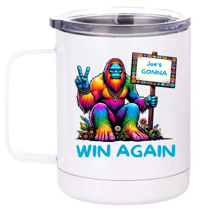 Reelect Joe Biden Bigfoot For Biden 2024 Meaningful Gift Front & Back 12oz Stainless Steel Tumbler Cup