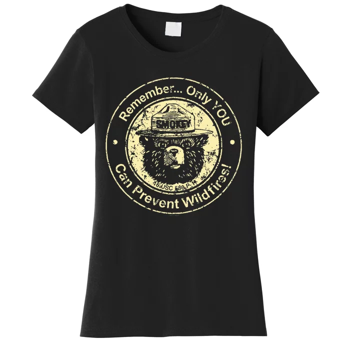 Ripple Junction Bear Only You Can Prevent Wildfires Women's T-Shirt