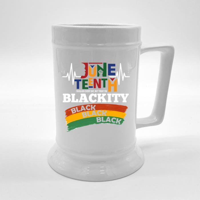 Retro Juneteenth Blackity Black History African America Bhm Gift Front & Back Beer Stein