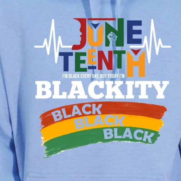 Retro Juneteenth Blackity Black History African America Bhm Gift Unisex Surf Hoodie