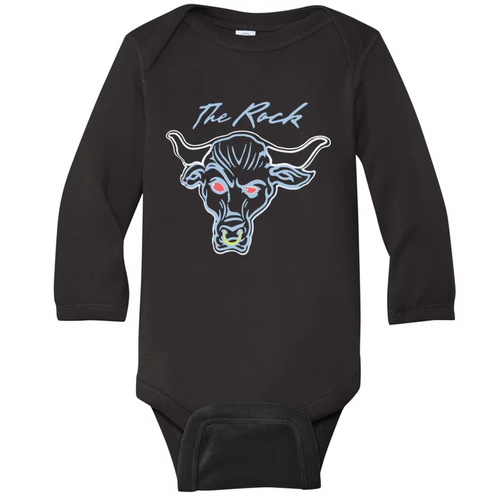 Ripple Junction Black Neon Glow Bull Baby Long Sleeve Bodysuit