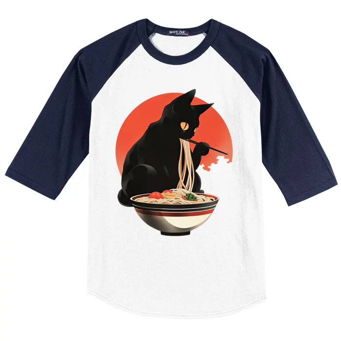 Ra Japanese Cat Japan Aesthetic Retro Vintage Japan Art Great Gift Baseball Sleeve Shirt